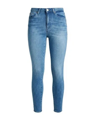 Gas Woman Jeans Blue Size 28w-28l Cotton, Elastomultiester, Elastane