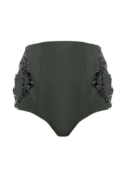 Gasanova Corset Shorts With Crystals Gg In Green