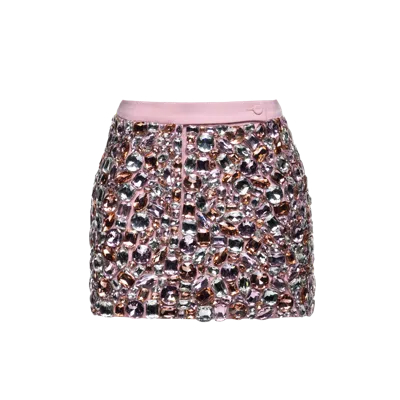 Gasanova Crystal Skirt With Shorts Paris In Pink