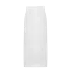 Gasanova Maxi Skirt With Round Waistband In White