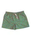 Gassa D Amante Amalfi Geometric Print Swim Shorts In Green