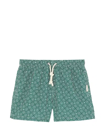 Gassa D Amante Logo-detail Drawstring Swim Shorts In Gray