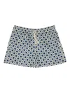 Gassa D Amante Vieste Geometric Print Swim Shorts In Blue