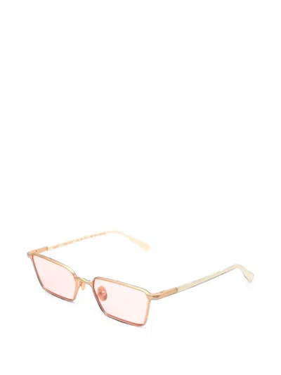Gast Aurea Rectangle-frame Sunglasses In Gold