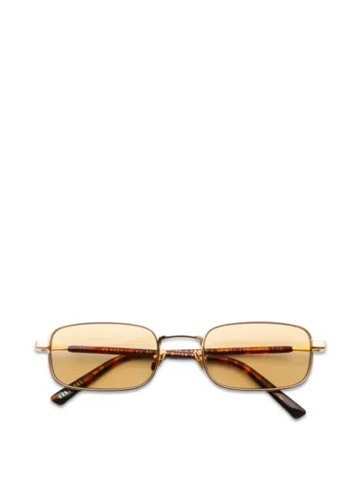 Gast Edara Rectangle-frame Sunglasses In Gold