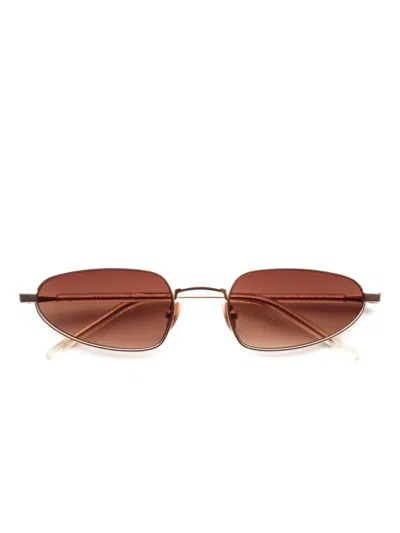 Gast Farfa Geometric-frame Sunglasses In Brown