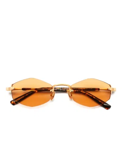 Gast Lunar Geometric-frame Sunglasses In Gold
