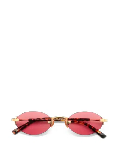 Gast Quantum Rimless Sunglasses In Gold