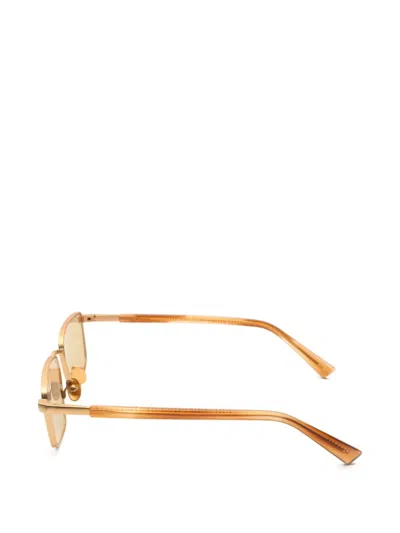 Gast Veyra Rectangle-frame Sunglasses In Gold