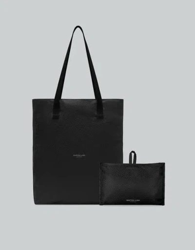 Gaston Luga Lightweight Packable Tote Backpack In Black
