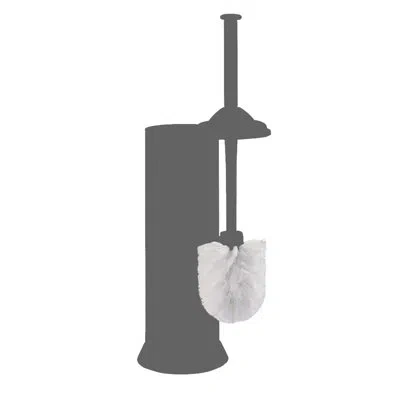 Gatco 3.78" Plastic Toilet Brush In White