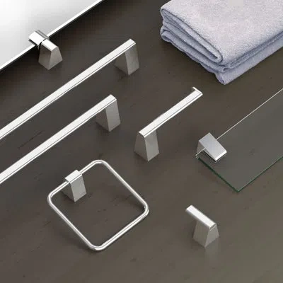 Gatco A-line Framed Rectangle Mirror | Wall Mounted Beveled And Pivoting (tilting) Mirror In Chrome