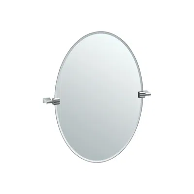 Gatco Bleu Chrome 23 1/2" X 26 1/2" Oval Vanity Mirror