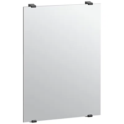 Gatco Bleu Fix Mount Matte Black 22" X 31" Frameless Mirror