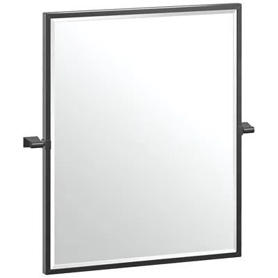 Gatco Bleu Matte Black 23 1/2" X 25" Framed Wall Mirror