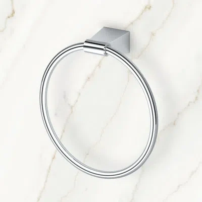 Gatco Bleu Towel Ring | Wall Mounted Bathroom Hand Towel Holder In Chrome