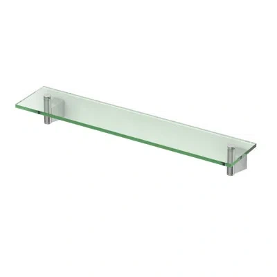 Gatco Bleu Wall Mount Rectangle Tempered Glass Shelf | Floating Shelf In Chrome