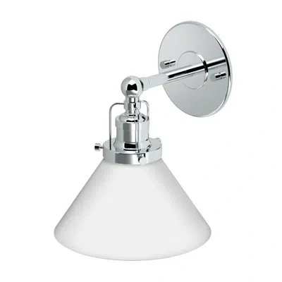 Gatco Cafe 1-light Bath Sconce | Bathroom Vanity Lighting Fixture | Wall Mount Single Light With Frosted G In Chrome