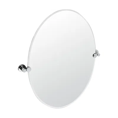 Gatco Channel Chrome 24" X 26 1/2" Oval Wall Mirror