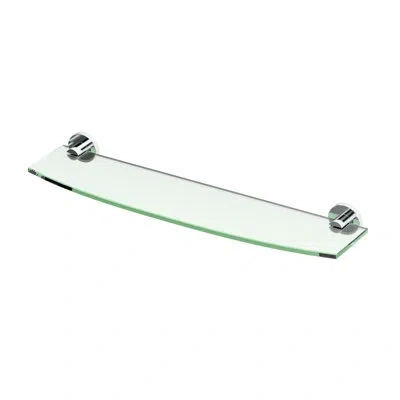 Gatco Channel Glass Shelf In Chrome