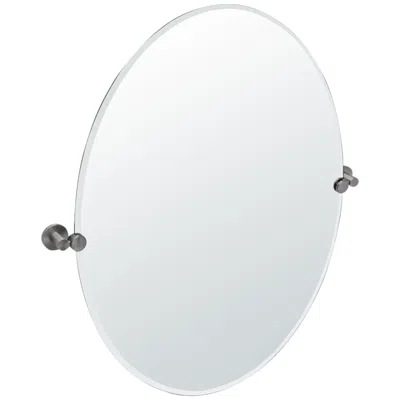 Gatco Channel Large Satin Nickel 28 1/2" X 32" Mirror