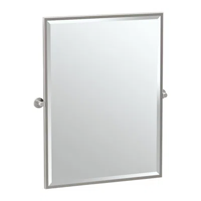 Gatco Channel Satin Nickel 27 3/4" X 32 1/2" Wall Mirror