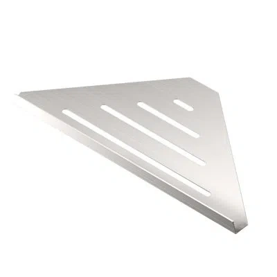 Gatco Elegant Wall Mount Stainless Steel Corner Shower Shelf | Triangular Corner Caddy For Bathroom In Brushed Nickel,satin Nickel