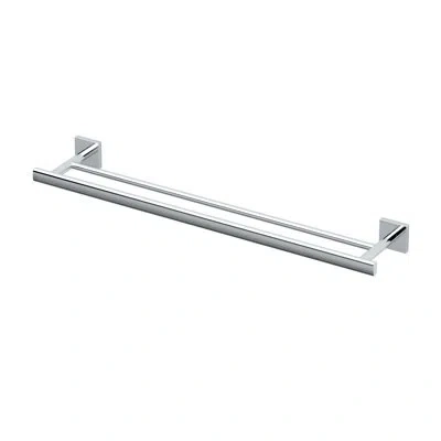 Gatco Elevate 24" Wall Mount Double Towel Bar | Towel Rack With 2 Bars In Chrome