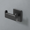 Gatco Elevate Double Robe Hook | Wall Mount Bathroom Robe Hook In Matte Black