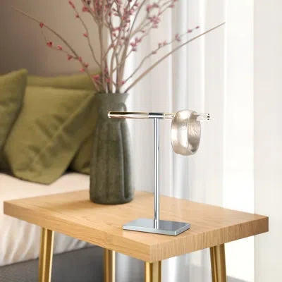 Gatco Freestanding Countertop Hand Towel Holder | 11.13"h X 10.50"w Weighted Base Towel Rack Stand In Chrome