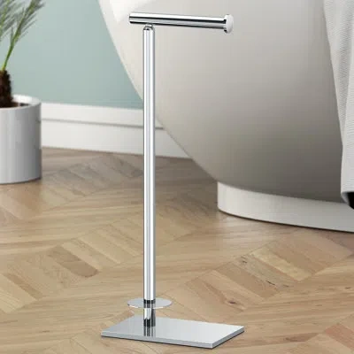 Gatco Freestanding Toilet Paper Holder With Storage In Chrome