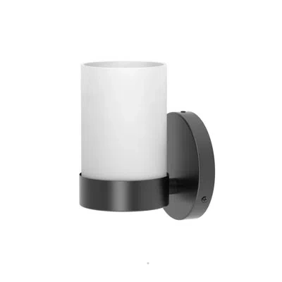 Gatco Glam 1-light Bath Sconce | Wall Mount Bathroom Vanity Light Fixture With Frosted Glass In Matte Black
