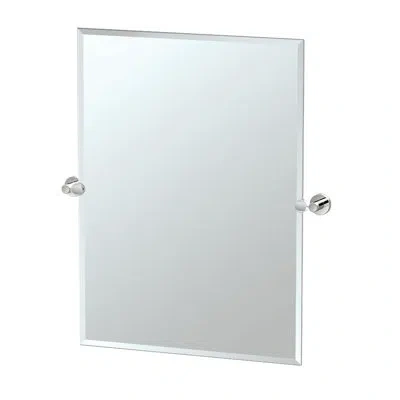 Gatco Glam Modern Frameless Rectangle Wall Mount Mirror | Bathroom Vanity Mirror In Polished Nickel