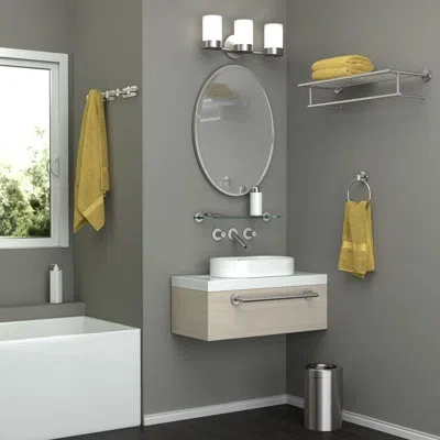 Gatco Glamour Wall Hook For Bathroom, Kitchen, Bedroom | Towel, Robe, Coat, Hat Rack With 2 Hooks In Satin Nickel