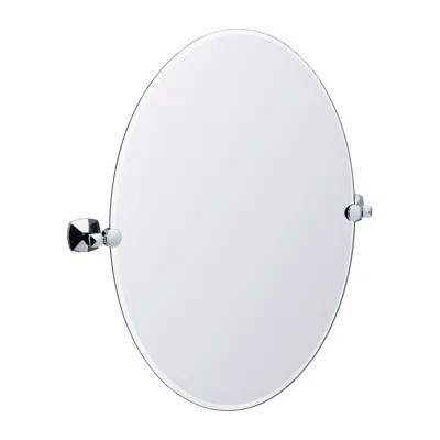 Gatco Jewel Chrome Finish Oval 26 1/2" High Tilt Wall Mirror