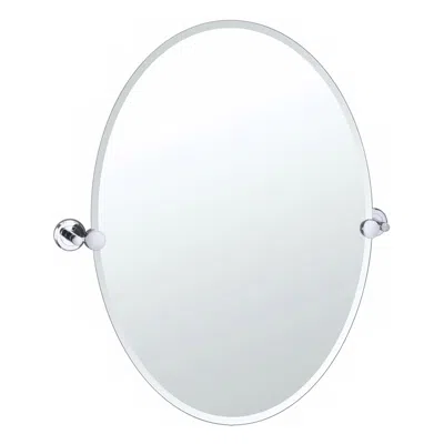 Gatco Latitude 2 Chrome Finish 23 1/2" X 26 1/2" Oval Wall Mirror