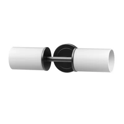 Gatco Latitude Ii 2 - Light Wall Sconce | Vanity Light, Mount Horizontally Or Vertically In Matte Black