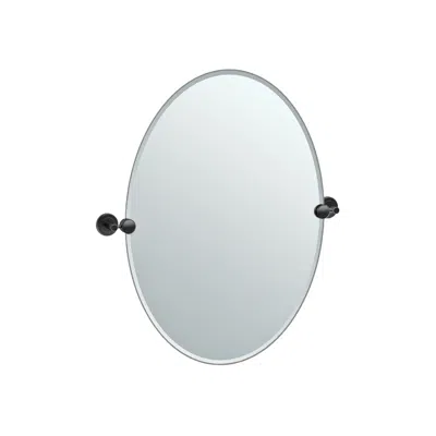 Gatco Latitude Ii Black 23 1/2" X 26 1/2" Oval Wall Mirror