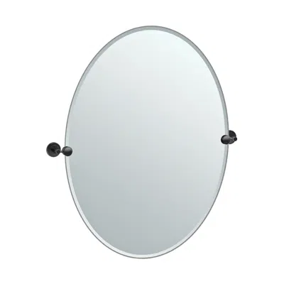 Gatco Latitude Ii Black 28 1/4" X 32" Oval Wall Mirror