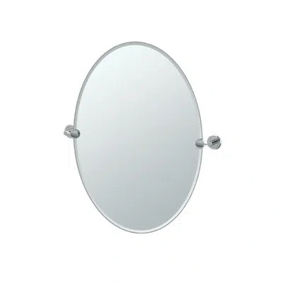 Gatco Latitude Ii Frameless Oval Wall Mirror | Bathroom Vanity Mirror In Chrome