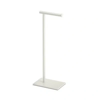 Gatco Latitude Ii Free Standing 21.25"h Toilet Paper Holder With Weighted Base | Toilet Paper Roll Holder  In Matte White