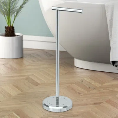 Gatco Latitude Ii Freestanding 22.25"h Toilet Paper Holder With Weighted Base In Chrome