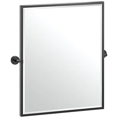 Gatco Latitude Ii Matte Black 23 3/4" X 25" Framed Wall Mirror
