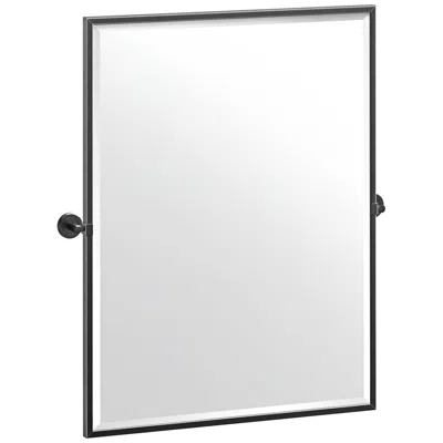 Gatco Latitude Ii Matte Black 27 3/4" X 32 1/2" Framed Wall Mirror