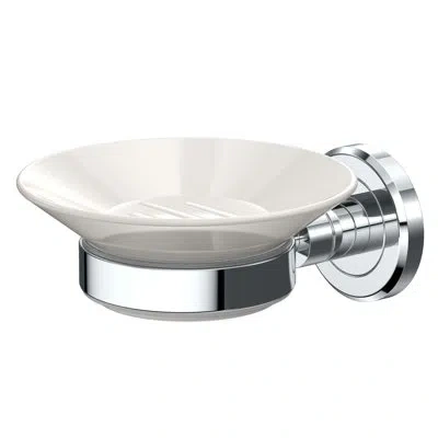 Gatco Latitude Ii Wall Mount Porcelain Soap Dish In Chrome