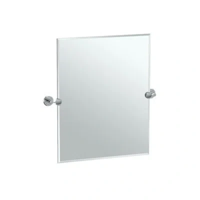 Gatco Latitude Ii Wall Mounted Frameless Beveled Rectangle Mirror | Pivoting Bathroom Vanity Wall Mirror In Chrome