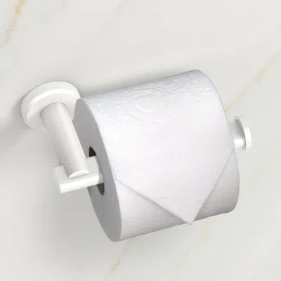 Gatco Locke Euro Toilet Paper Holder In Matte White