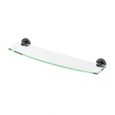 Gatco Locke Glass Shelf In Matte Black