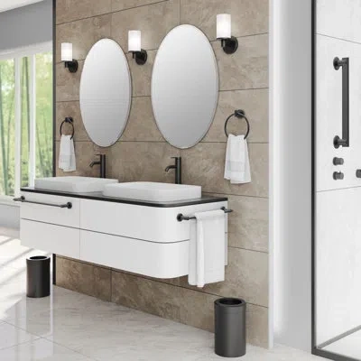 Gatco Locke Towel Bar In Matte Black