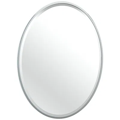 Gatco Luxe Chrome 25" X 33" Oval Flush Mount Wall Mirror